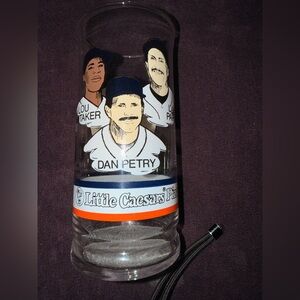 LITTLE CAESAR'S MLB GLASS 1984 DETROIT 1984 ALL AMERICAN PETRY WHITAKER PARNELL